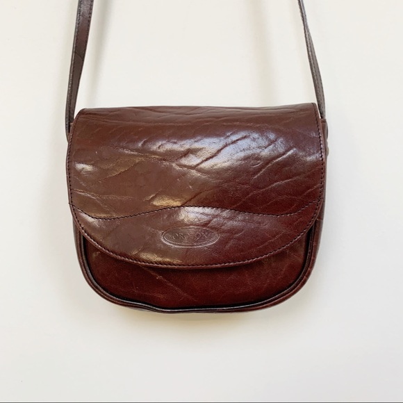 Oroton Handbags - Oroton Genuine Leather Crossbody Saddle Bag